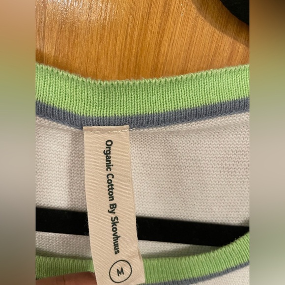 Skovhuus Organic Cotton Striped Short-Sleeve Sweater Top - Picture 4 of 6